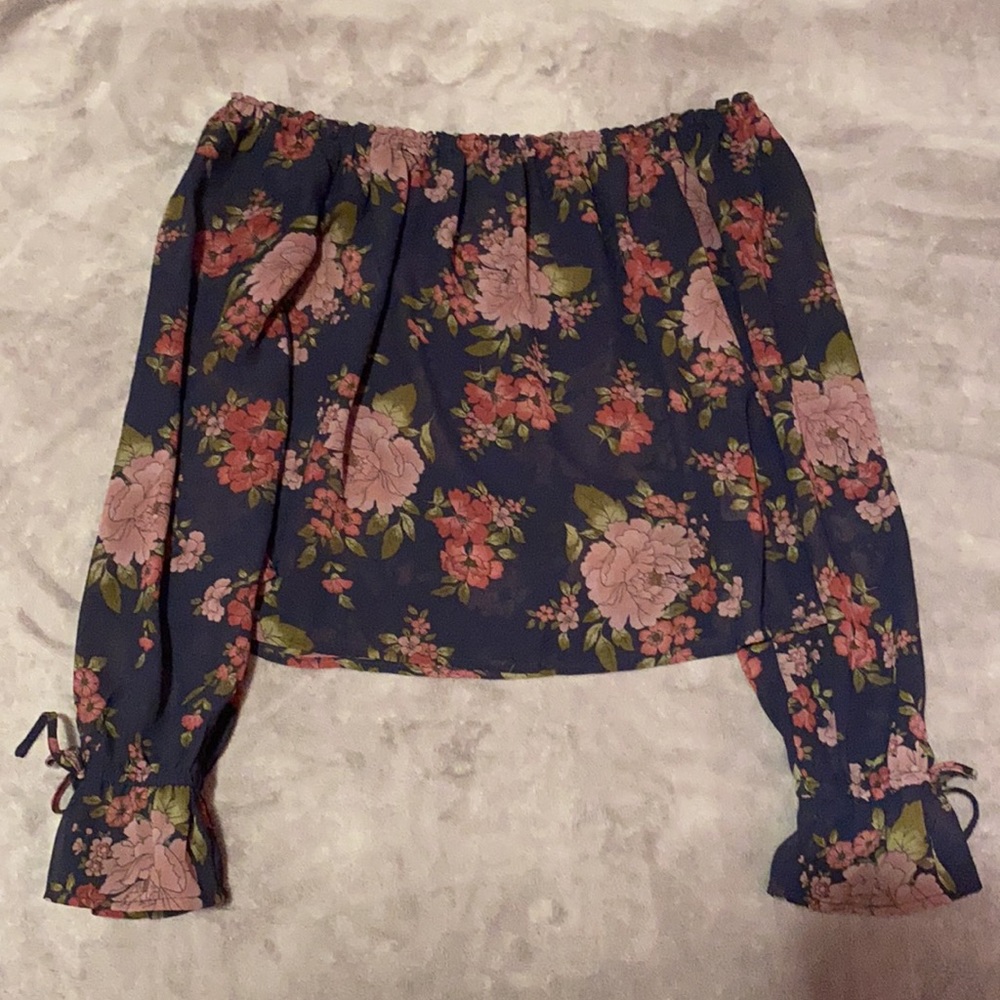 Floral see through top